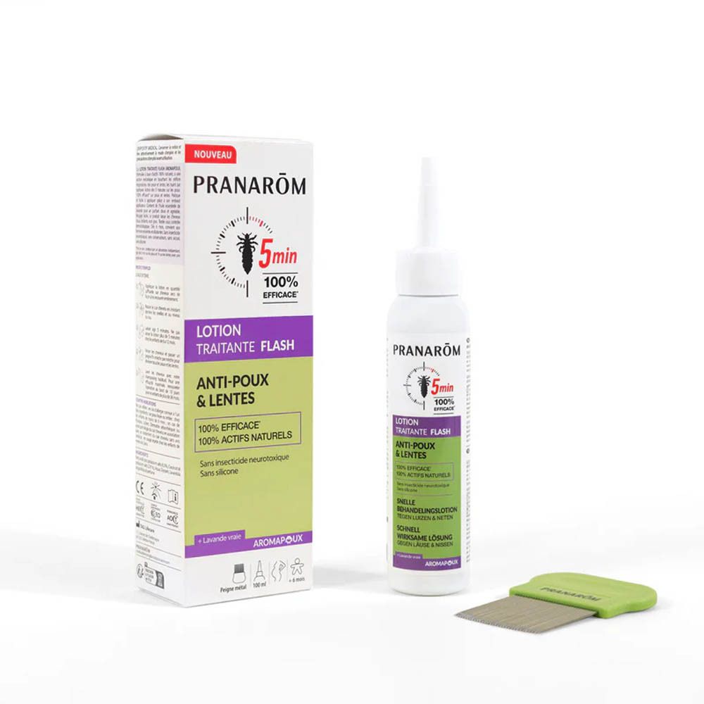 Pranarôm Aromapoux Flash Lotion Traitante Flash Anti-Poux et Lentes
