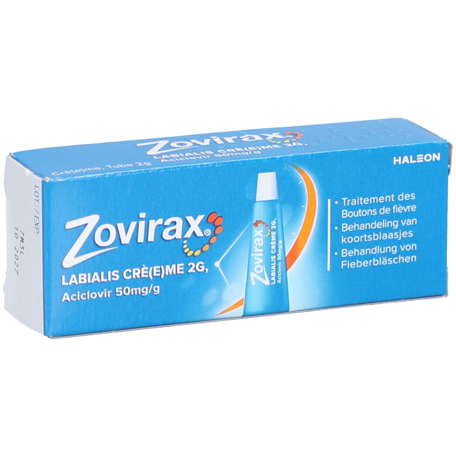 ZOVIRAX Labialis 50 mg/g Crème Aciclovir