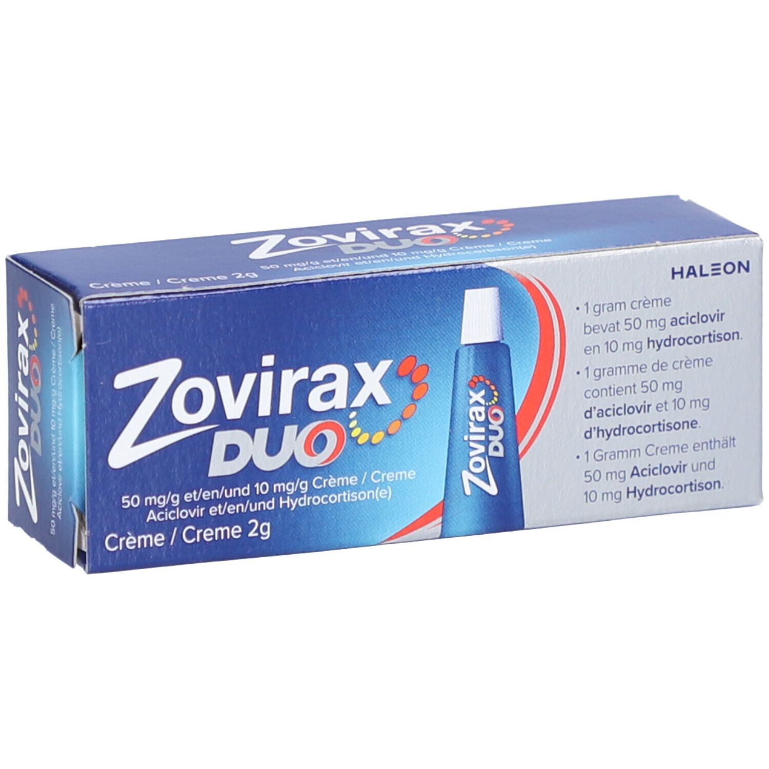 Zovirax Duo 50 mg/g en 10 mg/g Crème
