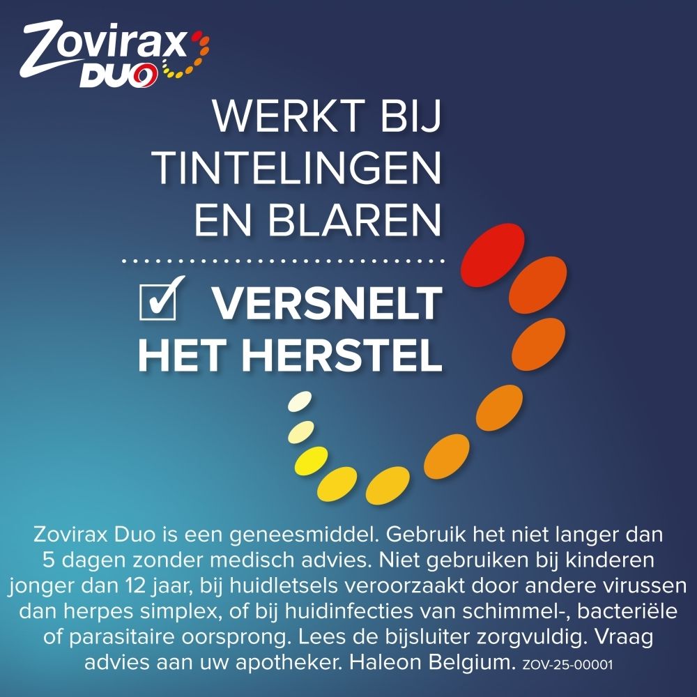 Zovirax Duo voor de behandeling van koortslippen.
