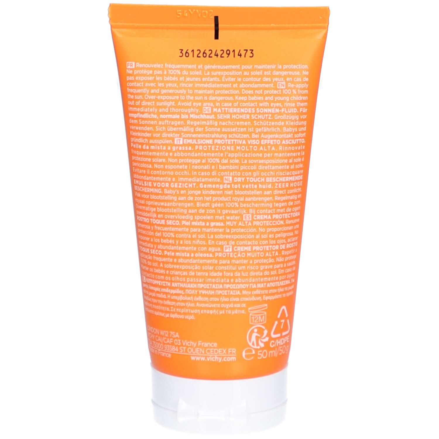 Vichy Capital Soleil Dry Touch Émulsion Protectrice Visage SPF50+