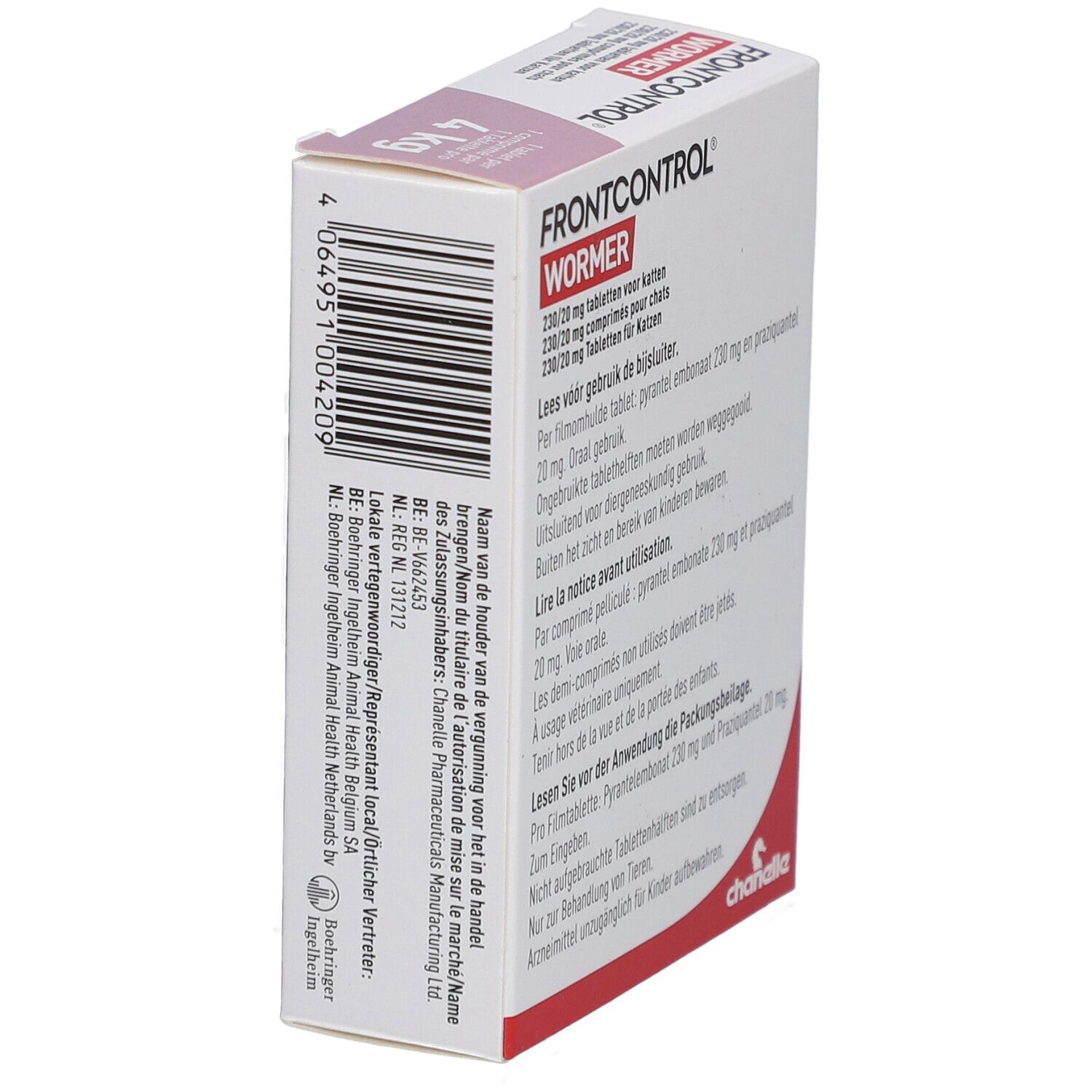 Frontcontrol Wormer 230mg/20mg Chat