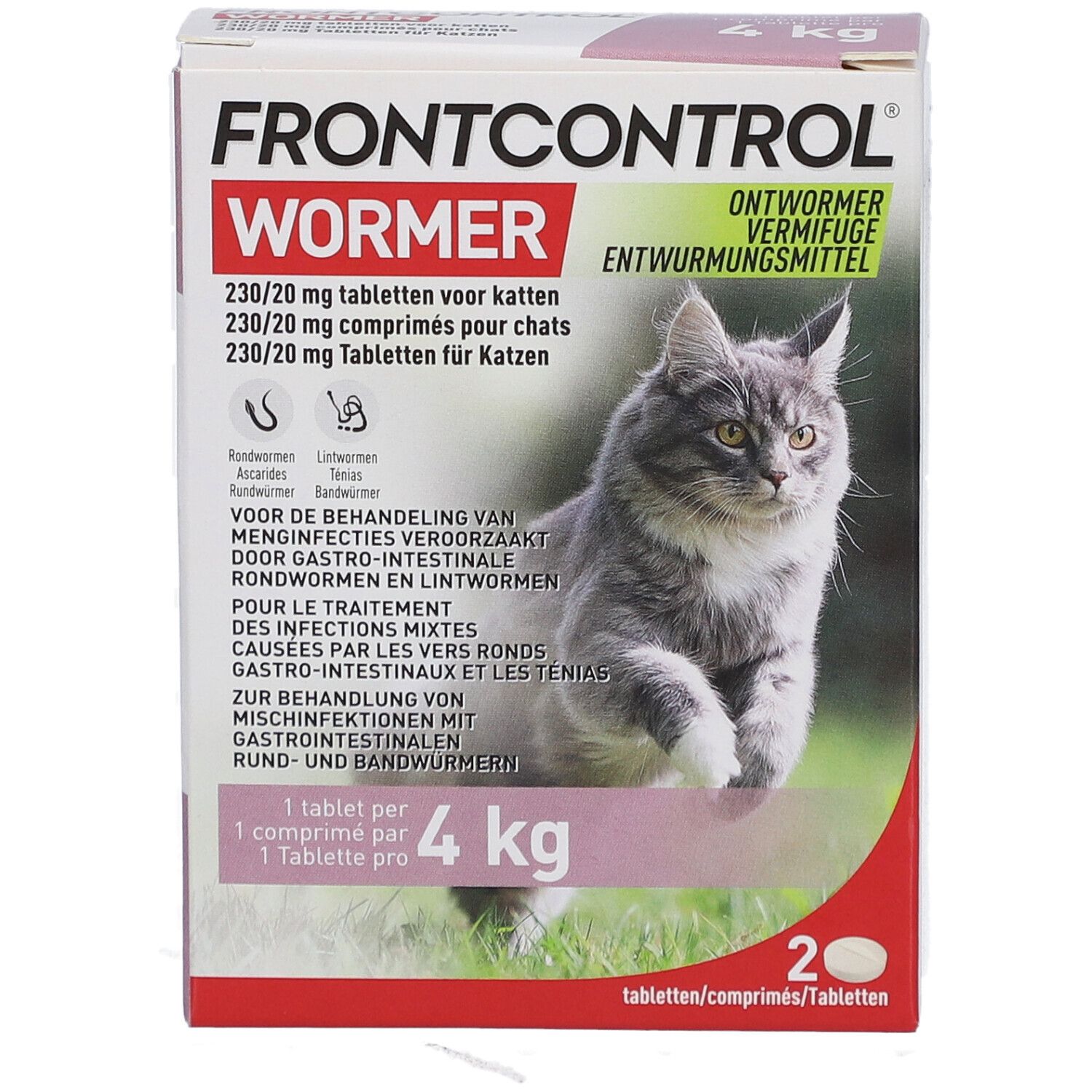 Frontcontrol Wormer 230mg/20mg Chat