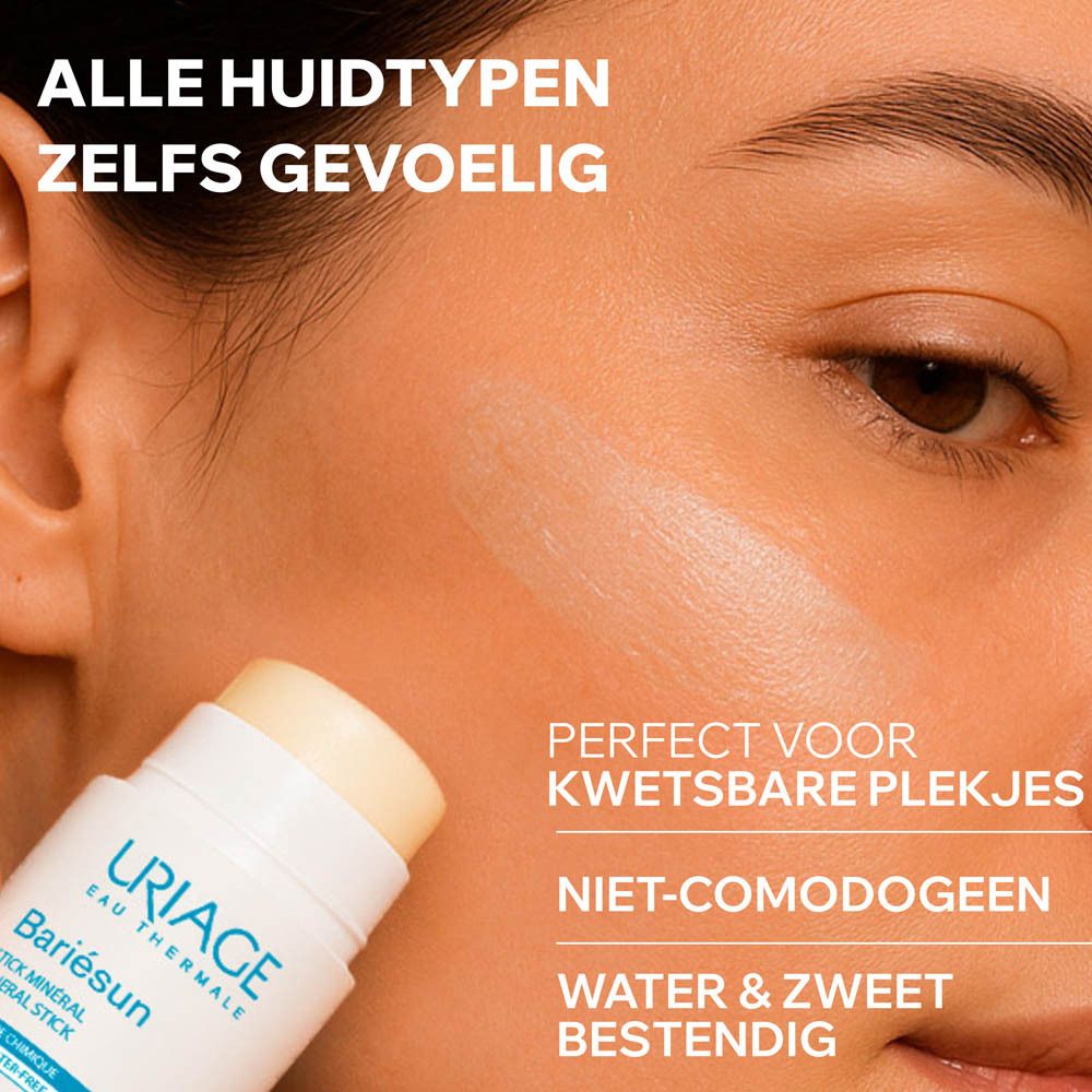 Uriage Bariésun Mineralstift SPF 50+. Ingrediënten. Antioxidant schild. Karitéboter.