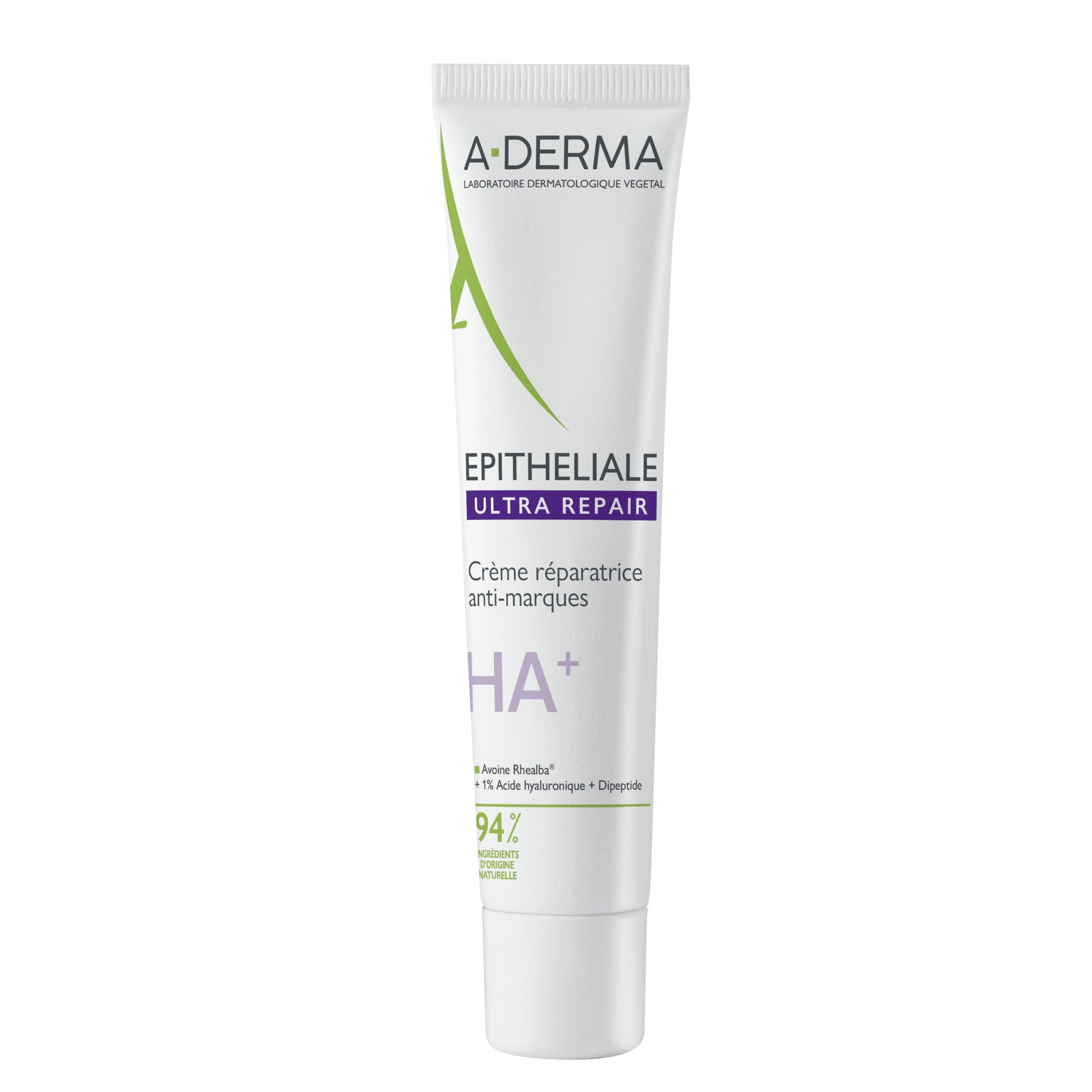 A-Derma Epitheliale A.H Ultra Repair crème. Tube met productnaam en merk zichtbaar.