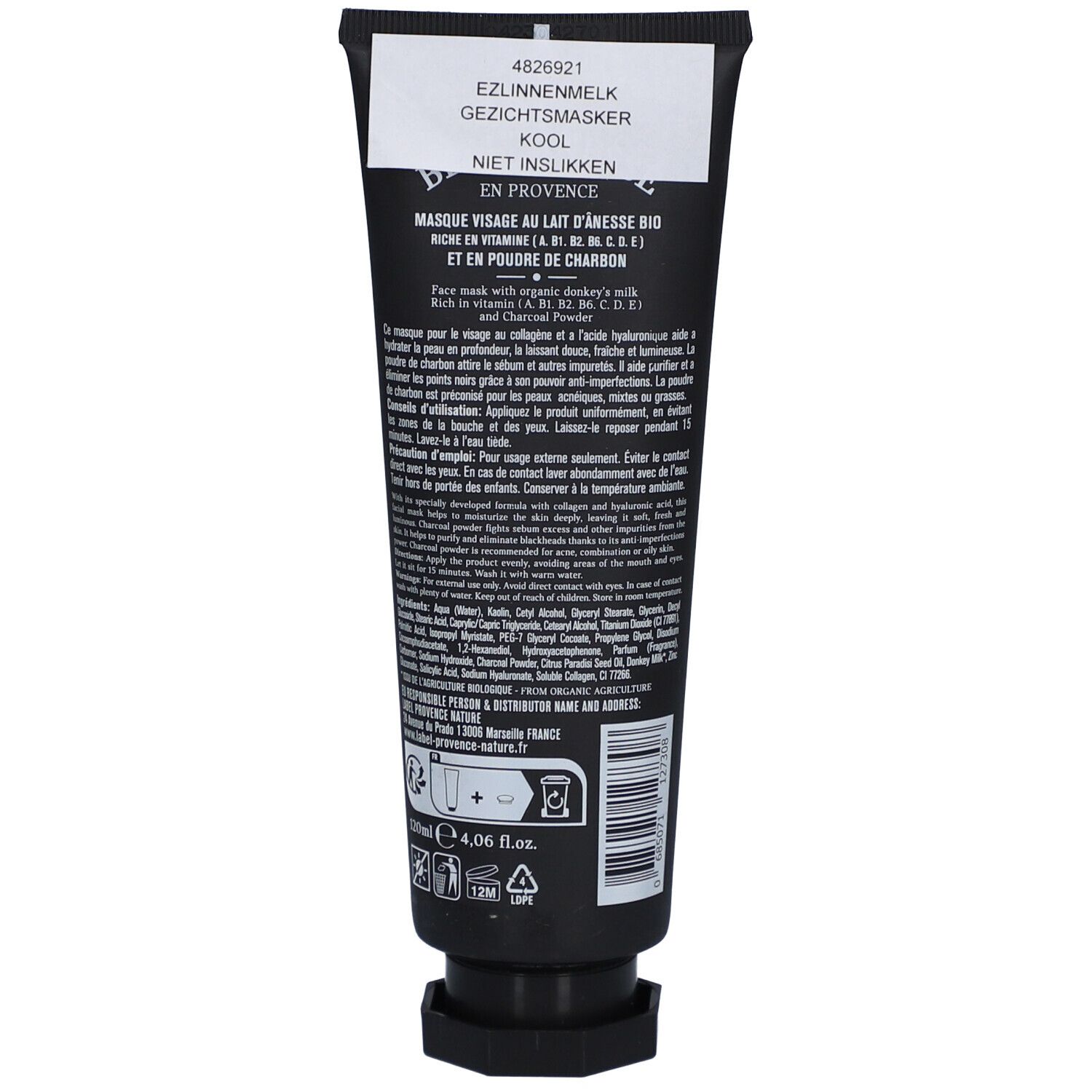 Bell'Ânesse Masque Visage Purifiant à la Poudre de Charbon