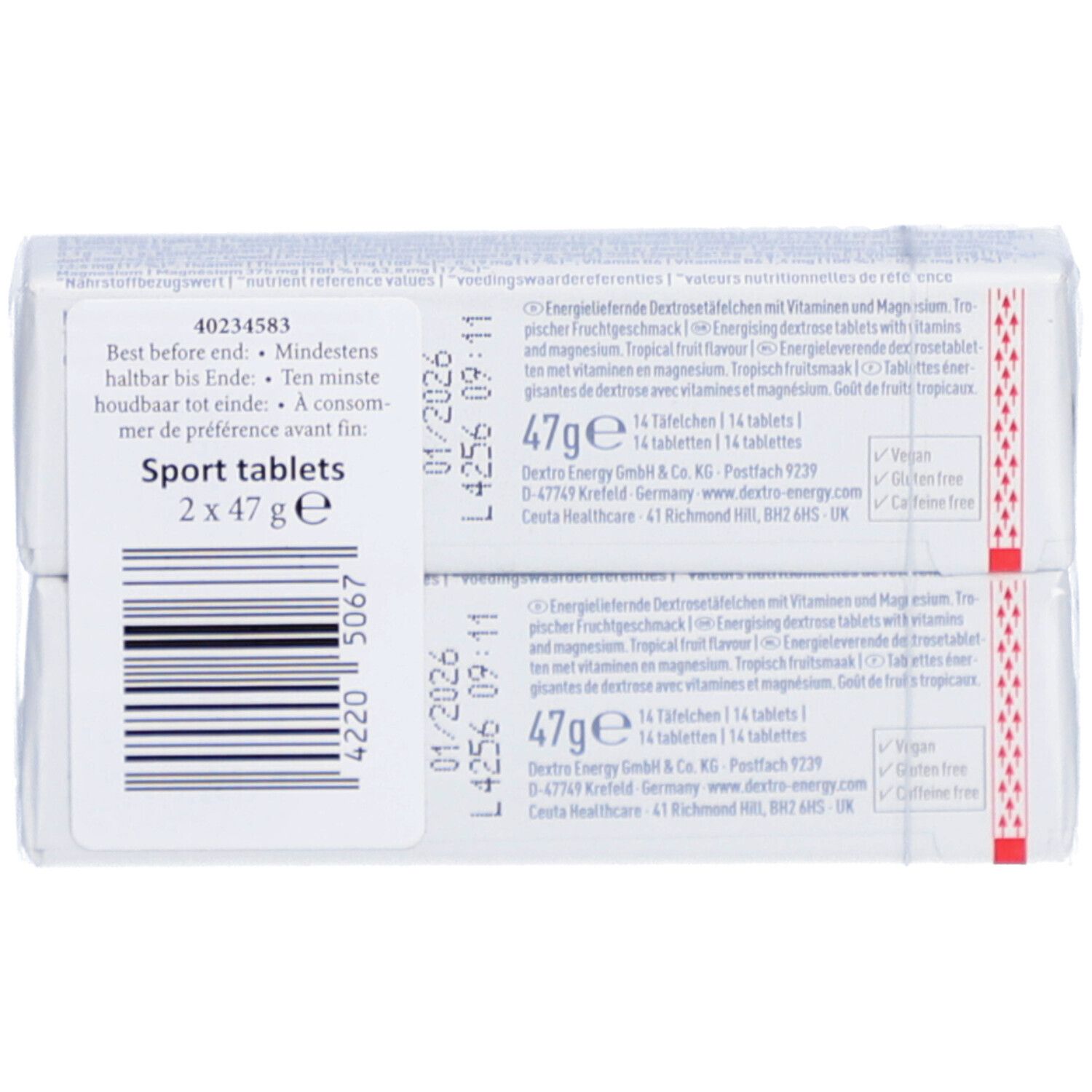 Dextro Energy Sport Tablets Tropical
