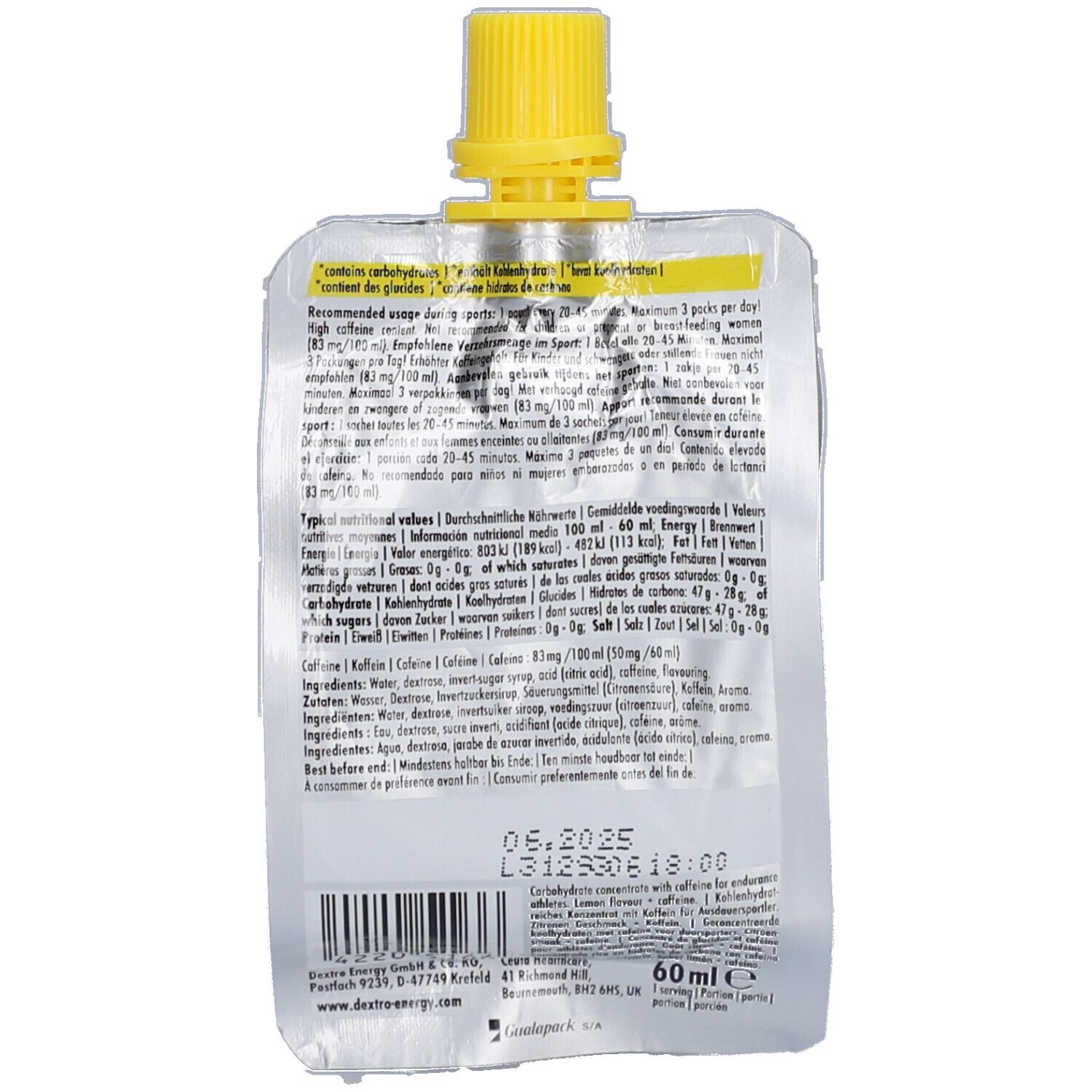 Dextro Energy Liquid Gel Citron