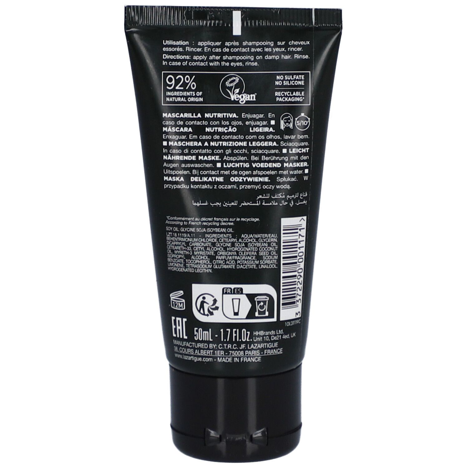 Lazartigue Nourish Light Masque Nutrition Légère Huile de Soja