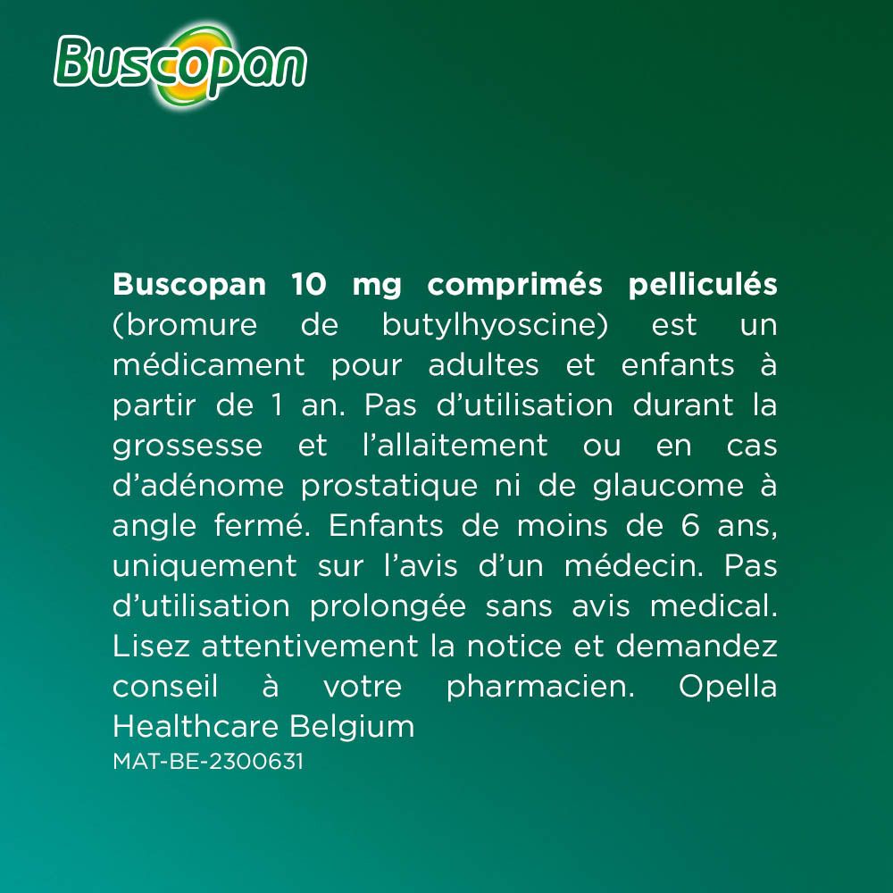 Buscopan® Forte 10 mg | Crampes Abdominales Et Maux De Ventre Associés