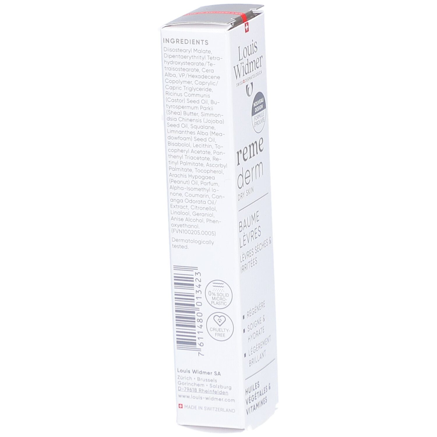 Louis Widmer Remederm Dry Skin Baume à Lèvres