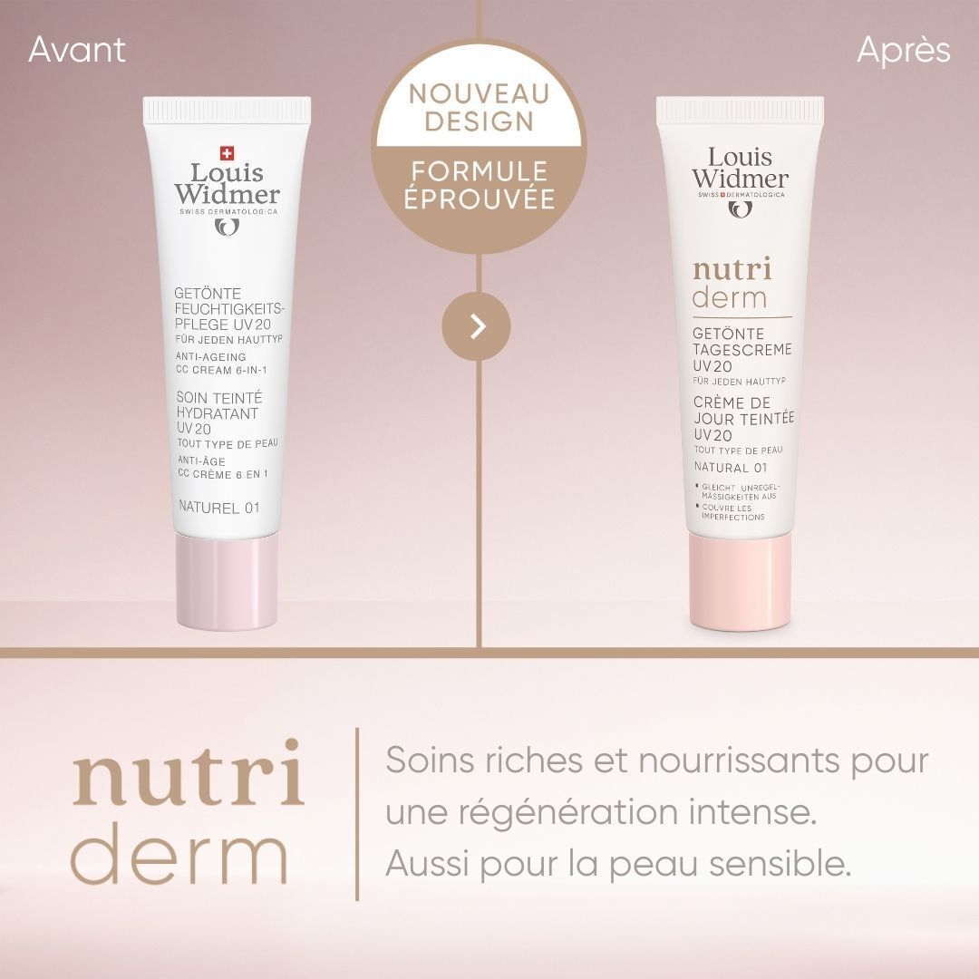 Louis Widmer Nutriderm Crème de Jour Teintée UV20 Natural 01 Sans Parfum