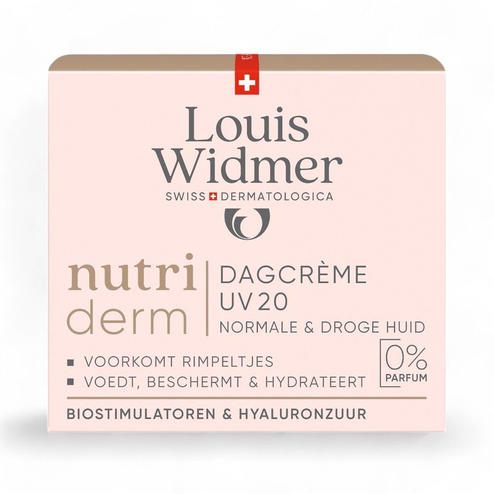 Louis Widmer Nutriderm Dagcrème UV20 | Zonder Parfum