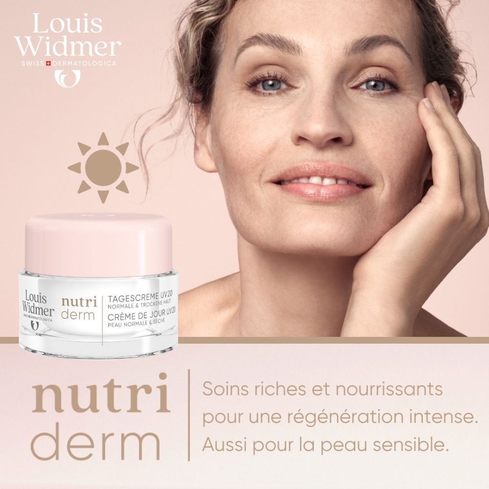 Louis Widmer Nutriderm Crème de Jour UV20 | Sans Parfum