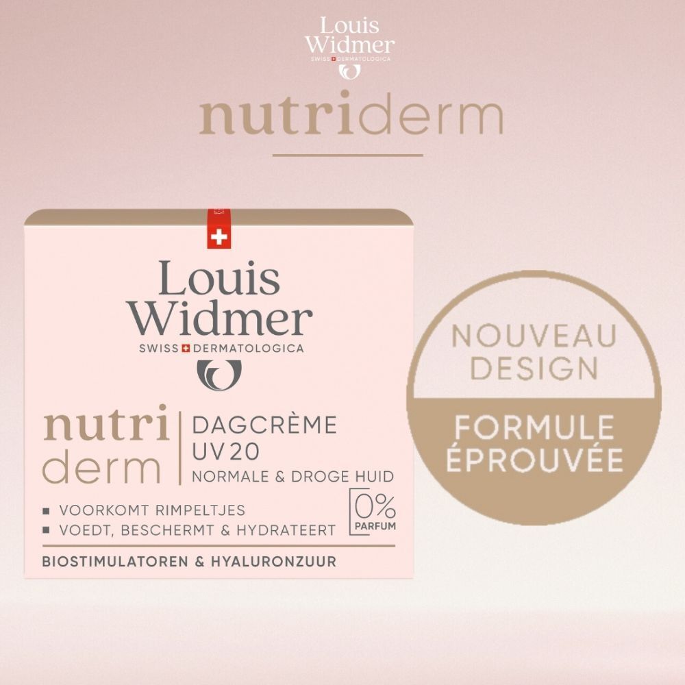 Louis Widmer Nutriderm Crème de Jour UV20 | Sans Parfum