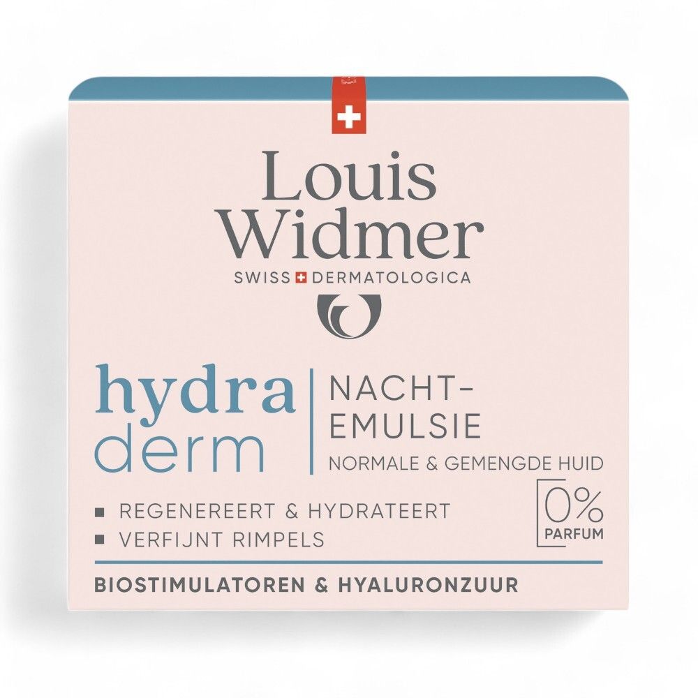Louis Widmer Hydraderm Nachtemulsie Zonder Parfum
