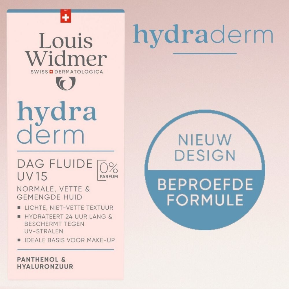 Louis Widmer Hydraderm Dag Fluide UV15 Zonder Parfum