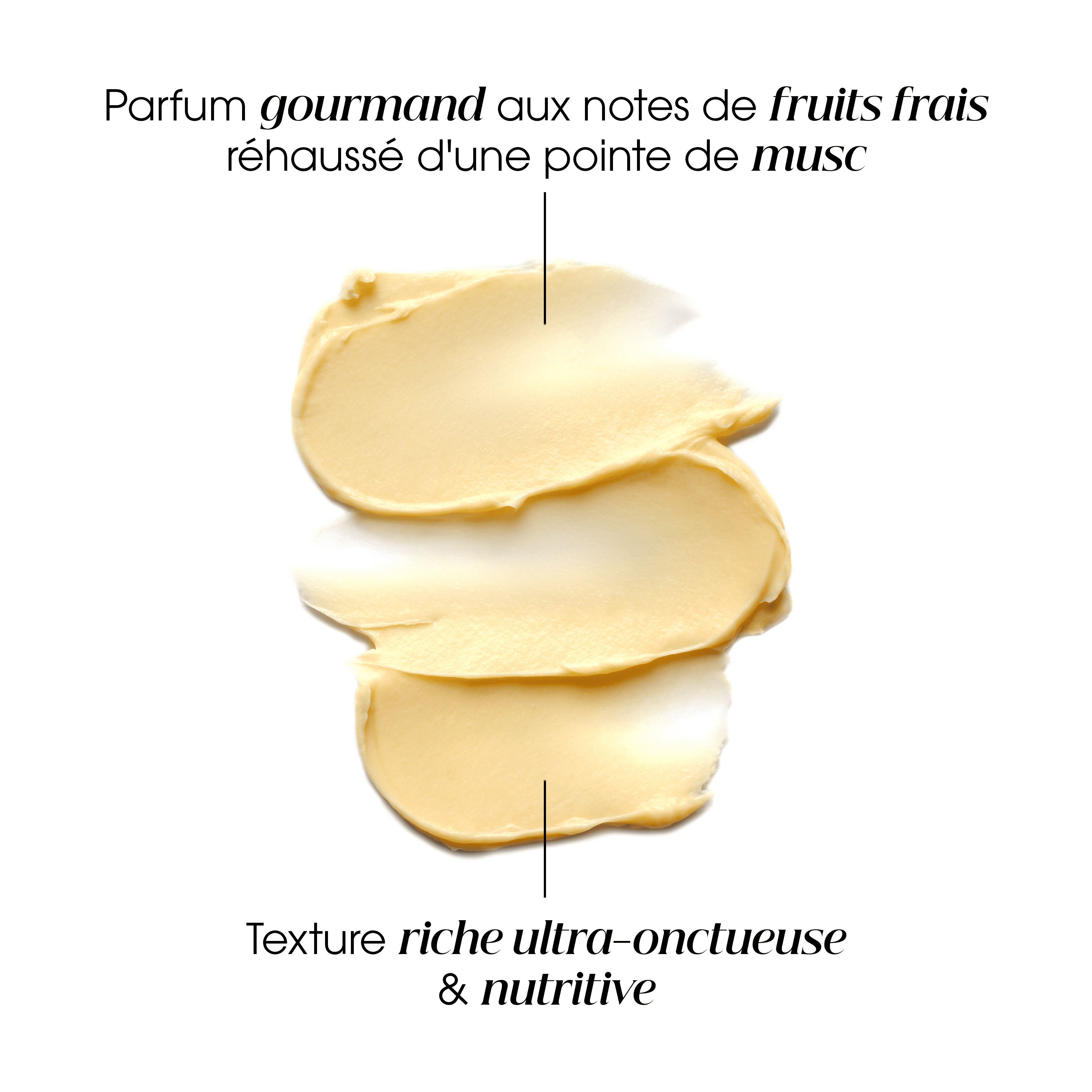 Klorane Masque Mangue : pot, fruit du manguier et pulpe.