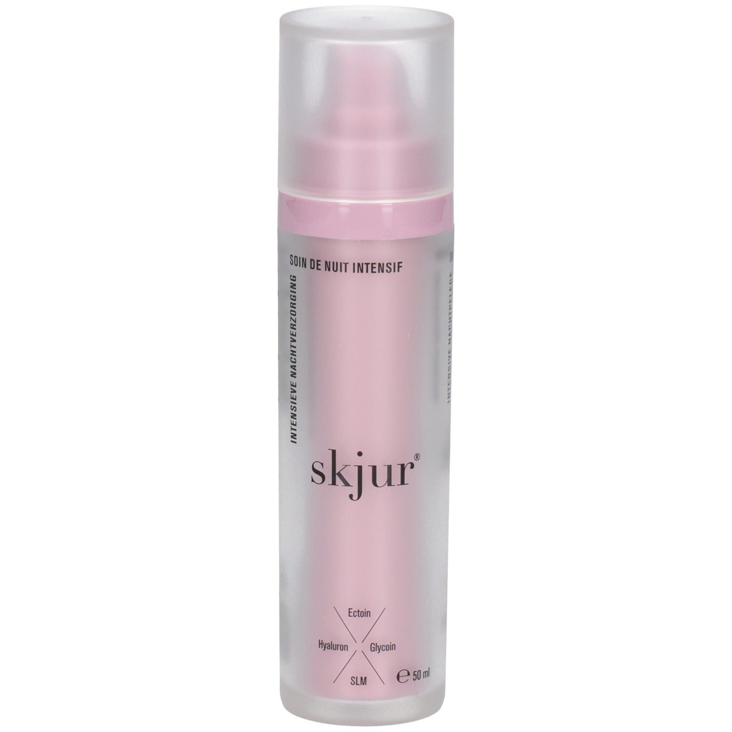 Skjur flacon met pompdispenser, roze, 50ml.