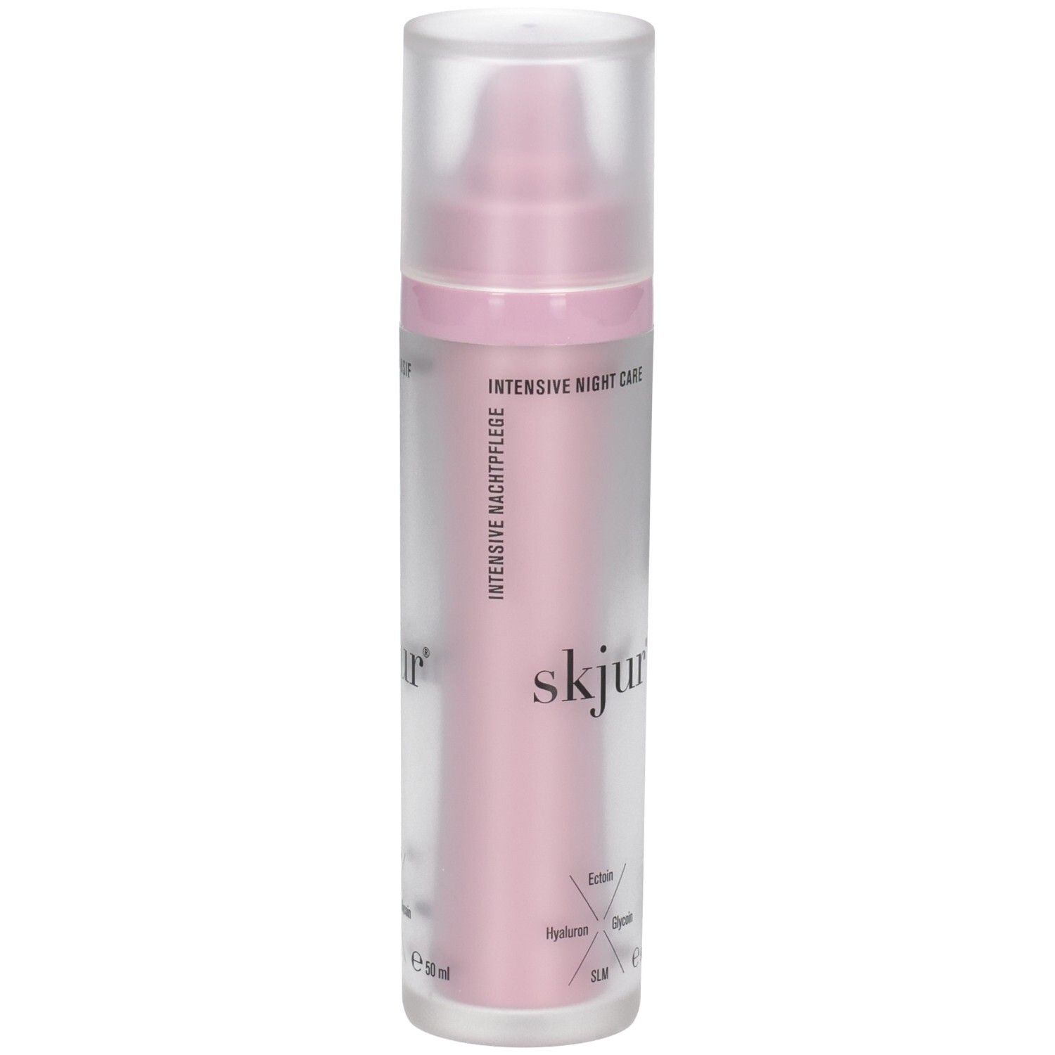 Skjur Intensieve Nachtverzorging flacon met pompdispenser, roze, 50ml.