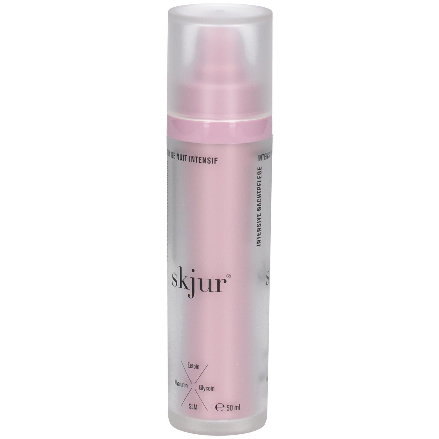 Skjur Intensieve Nachtverzorging flacon met pompdispenser, roze, 50ml.