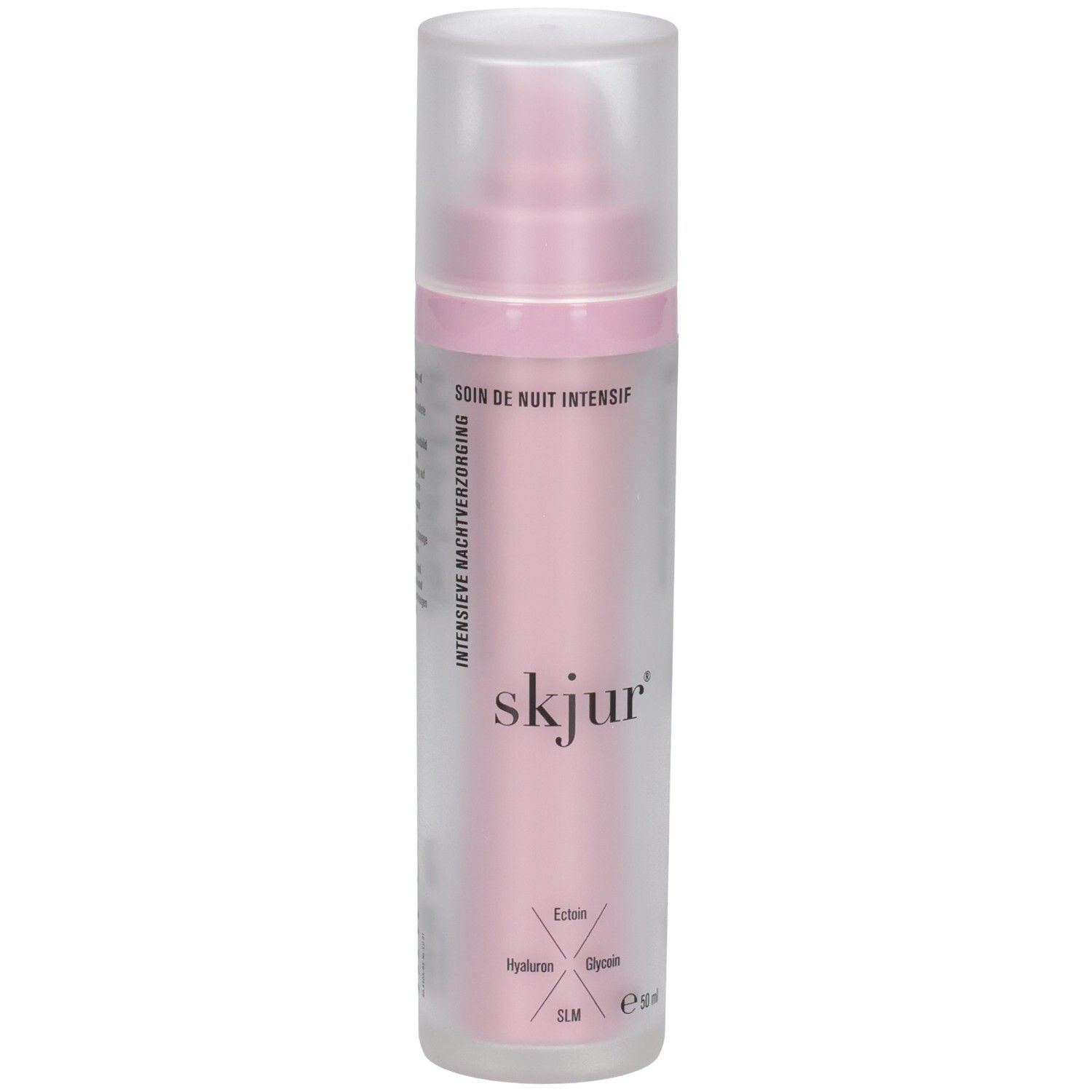 Skjur Intensieve Nachtverzorging flacon met pompdispenser, roze, 50ml.