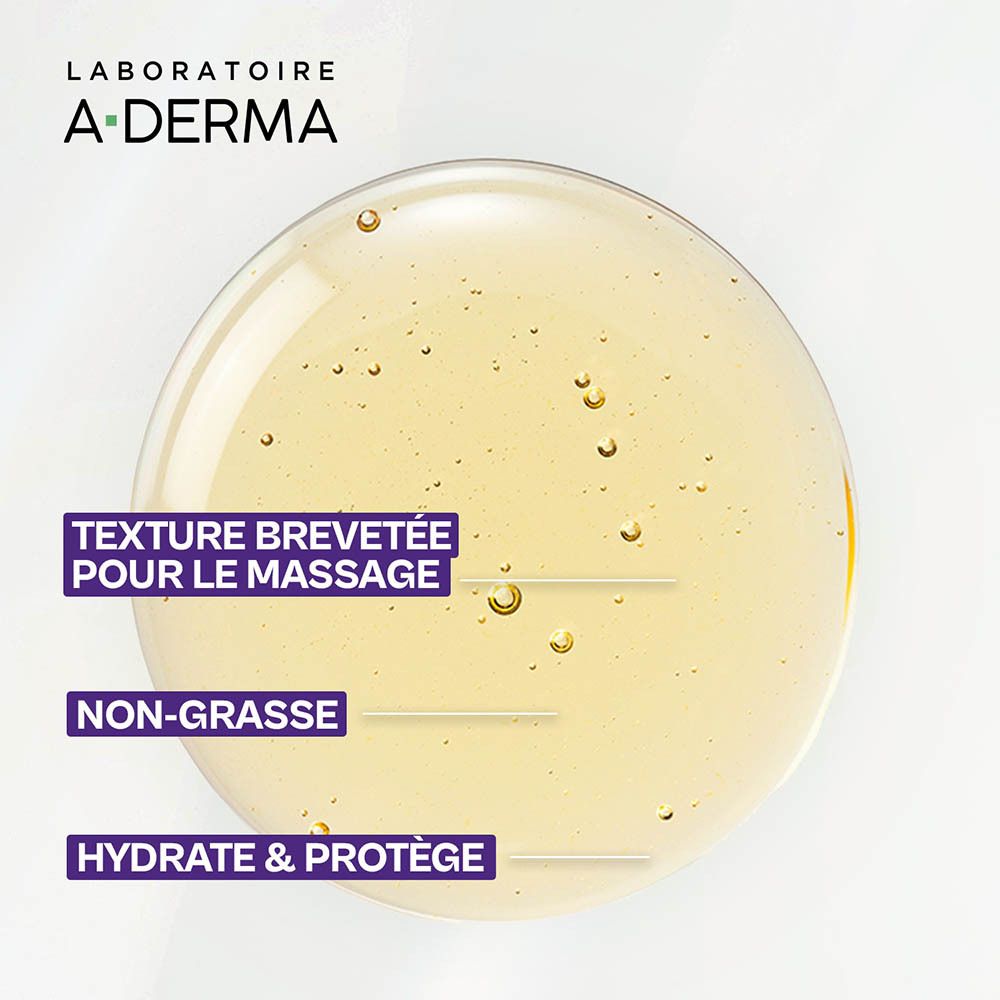 A-Derma Epitheliale Ultra Repair Gel-huile de massage. Texture gel-huile.