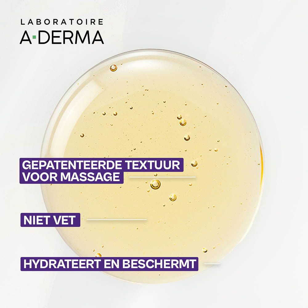 A-Derma Epitheliale Ultra Repair Massage gel-olie. Gel-olie textuur.