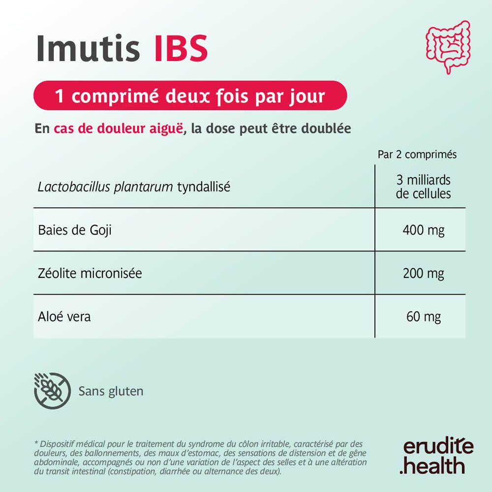 Emballage Pura-Acid Pro contre les brûlures d'estomac et le reflux, avec illustration d'un estomac.