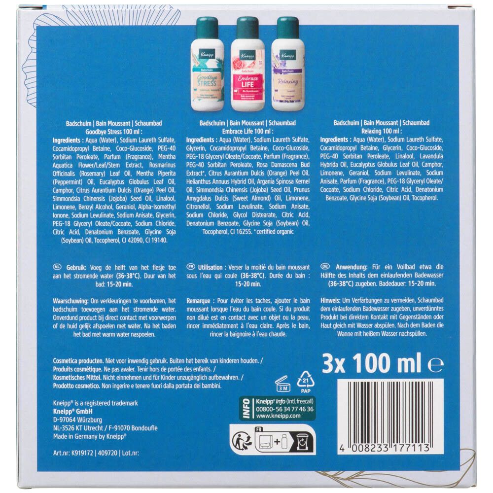 Kneipp Geschenkset Bath Foam Favourites
