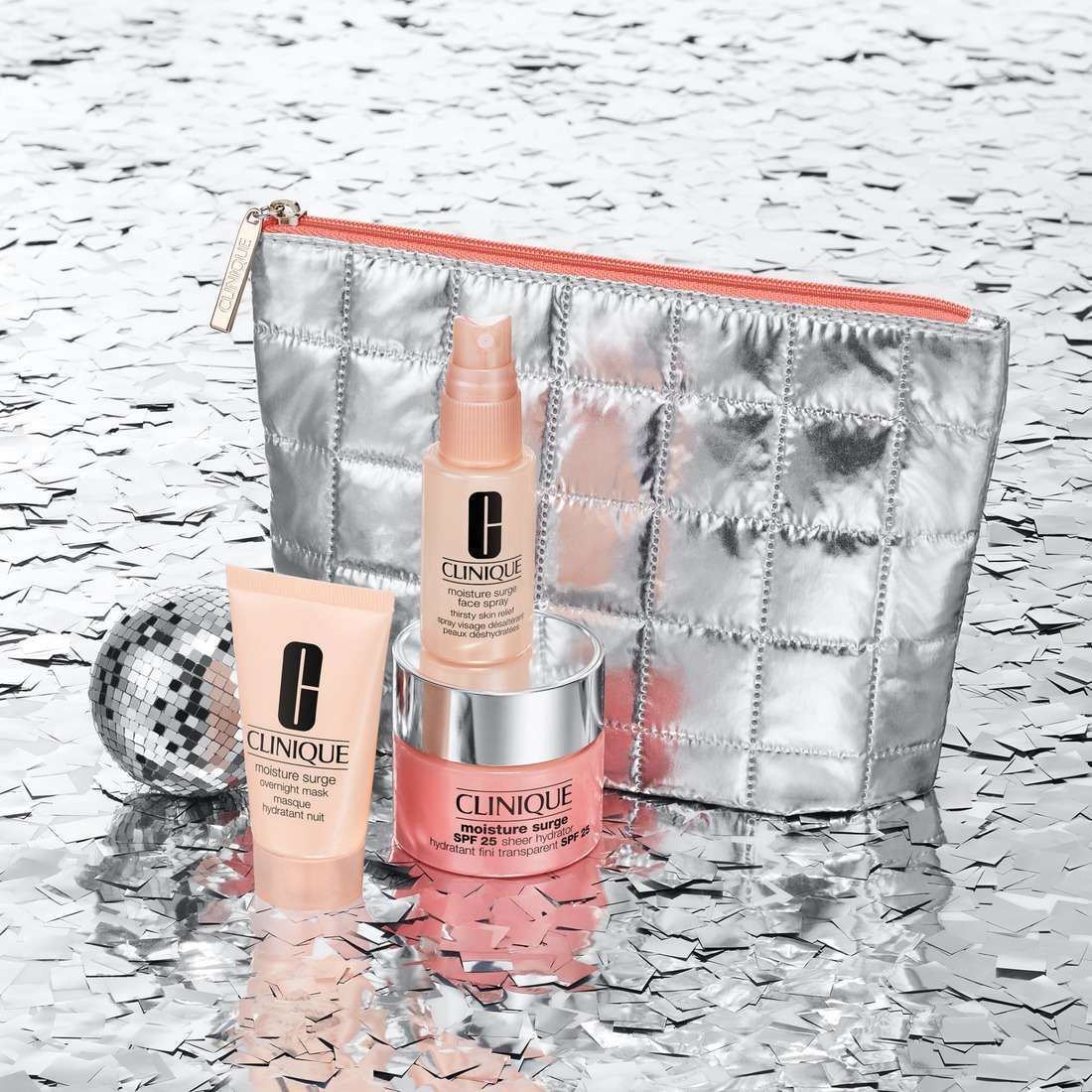 Clinique Moisture Surge Trio - Hydratation SPF25, Masque Nuit et Spray Hydratant