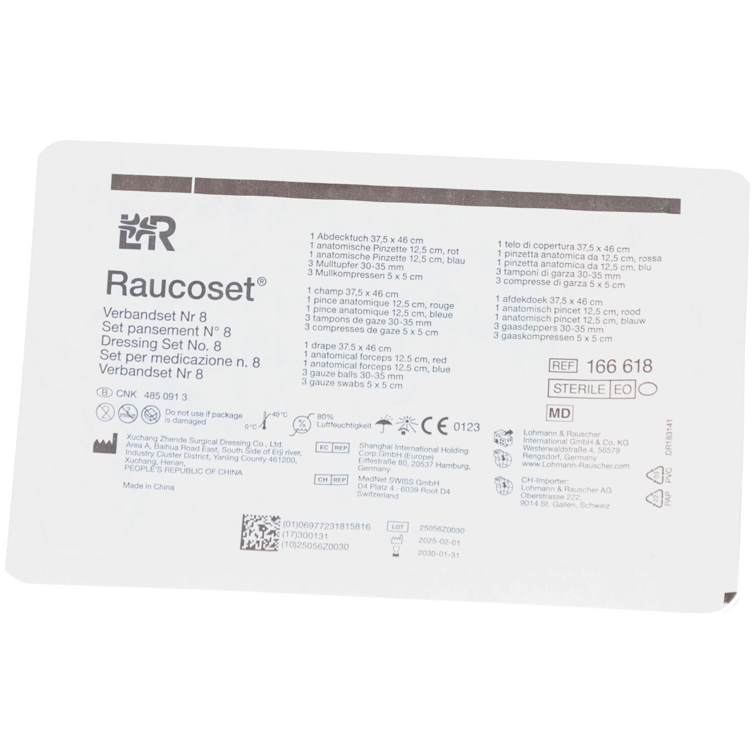 Emballage avec informations produit et marquage CE.