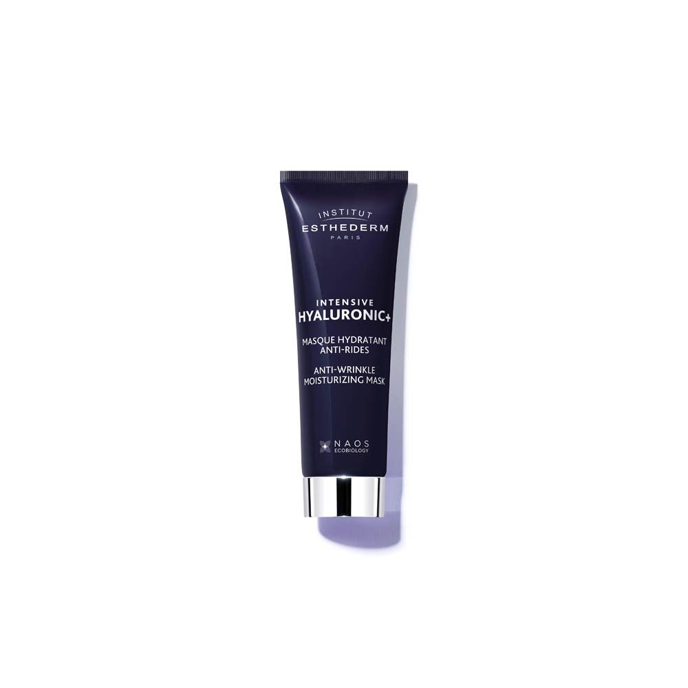 Tube sur fond blanc. Nom du produit: Intensive Hyaluronic+ Masque Hydratant Anti-rides.