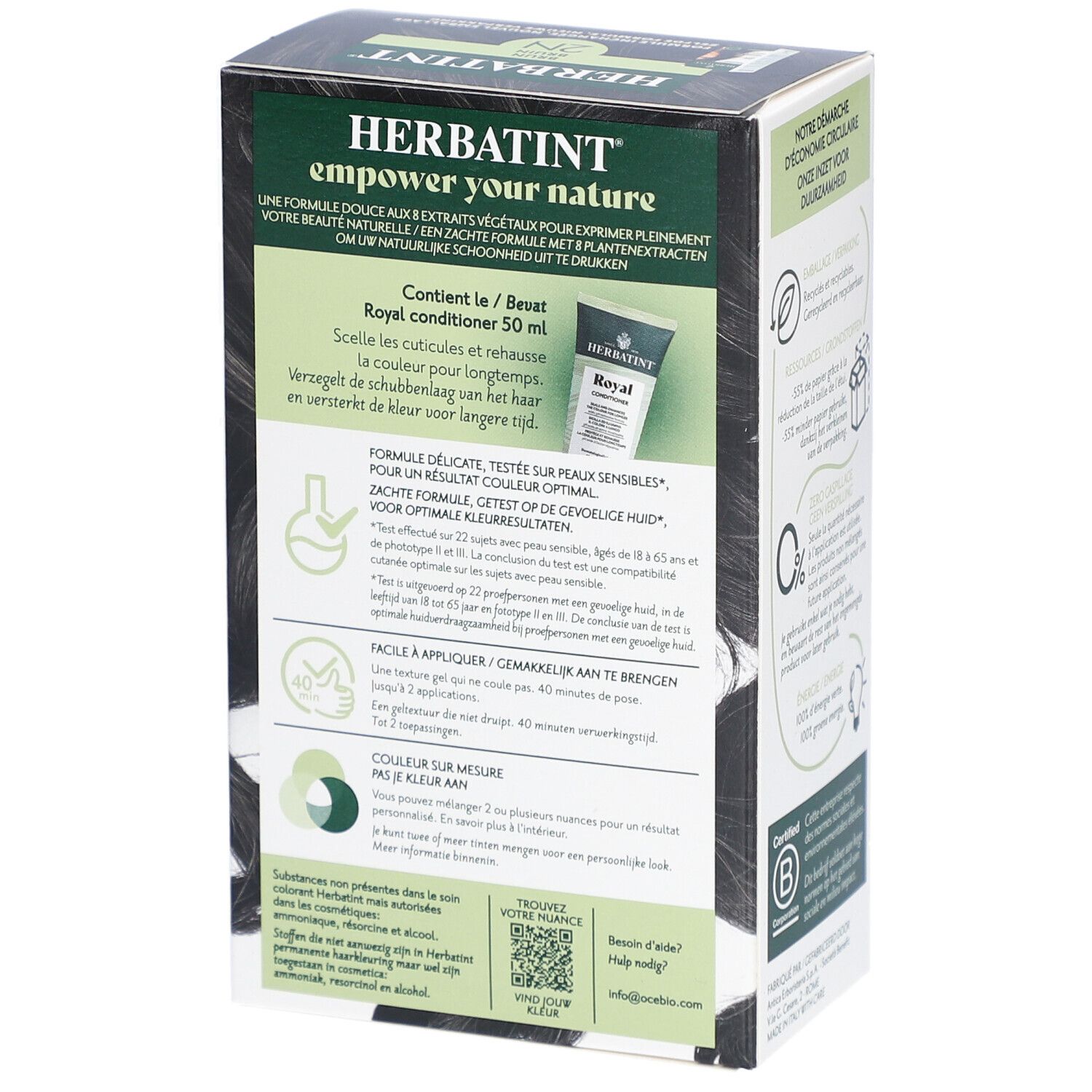 Herbatint Soin Colorant Permanent 2N Brun