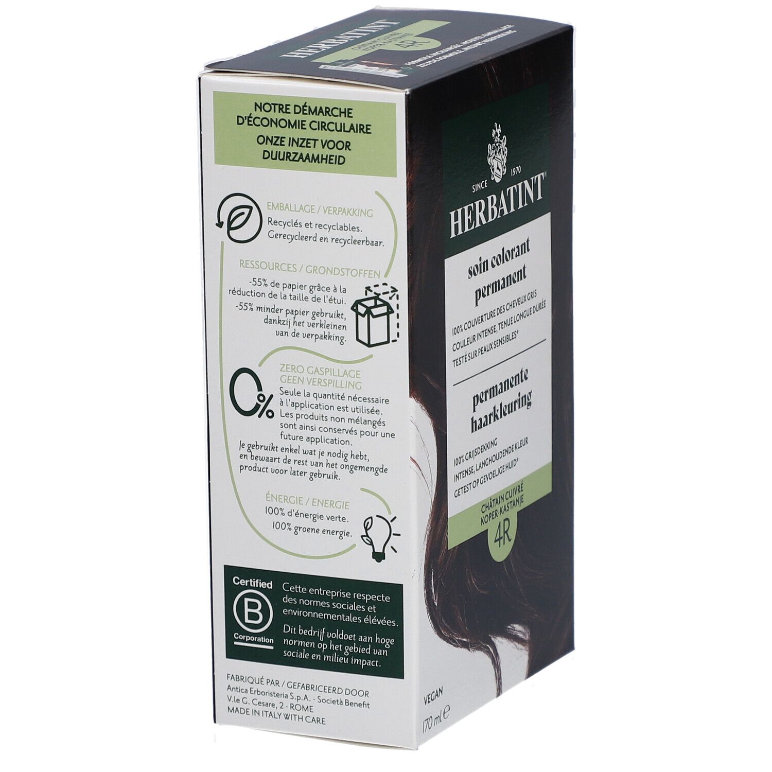 Herbatint Soin Colorant Permanent 4R Châtain Cuivré