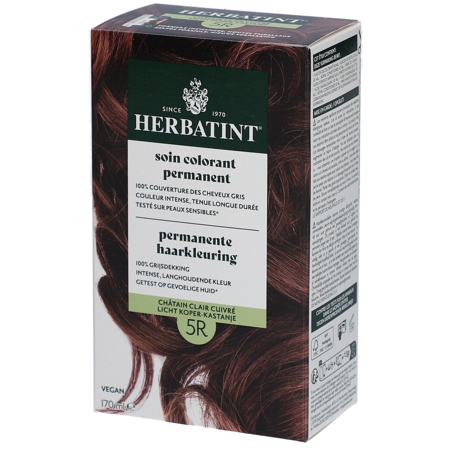 Herbatint Soin Colorant Permanent 5R Châtain Clair Cuivré