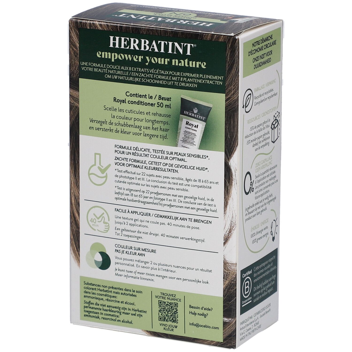 Herbatint Permanente Haarkleuring 6N Donkerblond