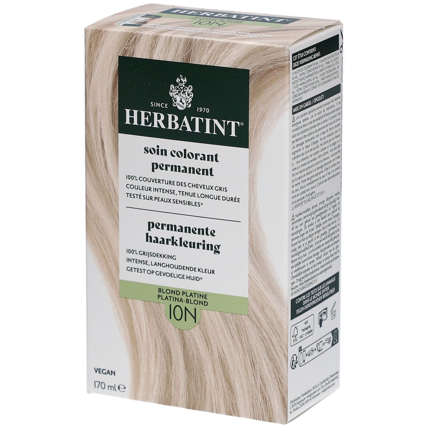 Herbatint Soin Colorant Permanent 10N Blond Platine