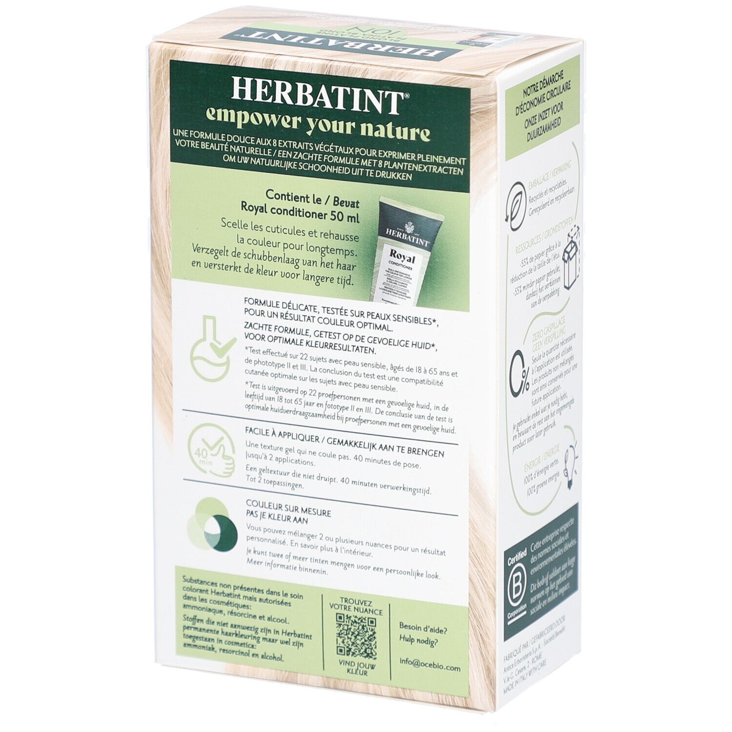 Herbatint Soin Colorant Permanent 10N Blond Platine