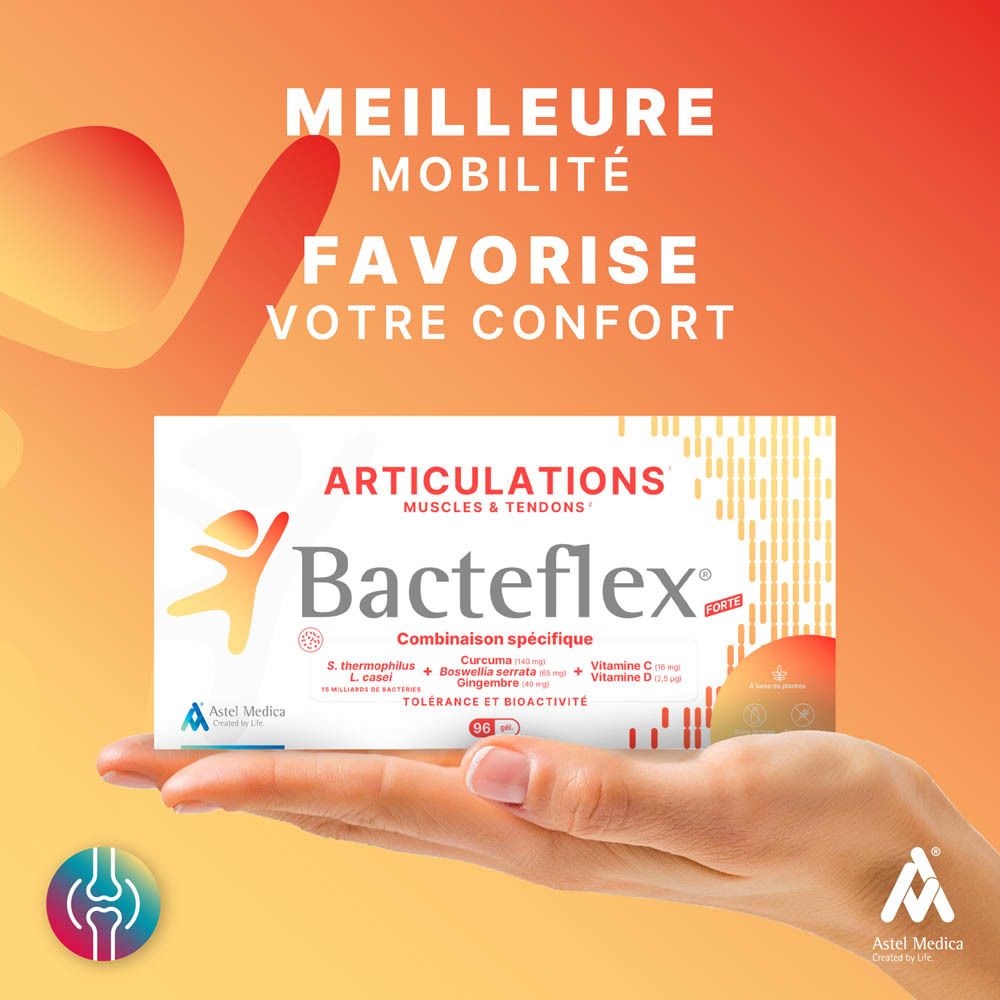 Boîte Bacteflex Forte pour articulations, muscles et tendons.