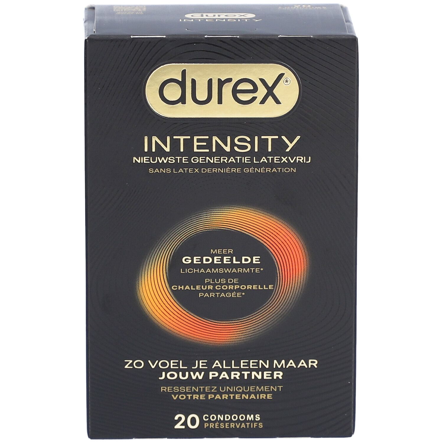 Durex Intensity Préservatifs Masculins | Sans Latex Ultra Fins Ultra Lubrifiés | Plus de Chaleur Corporelle Partagée*
