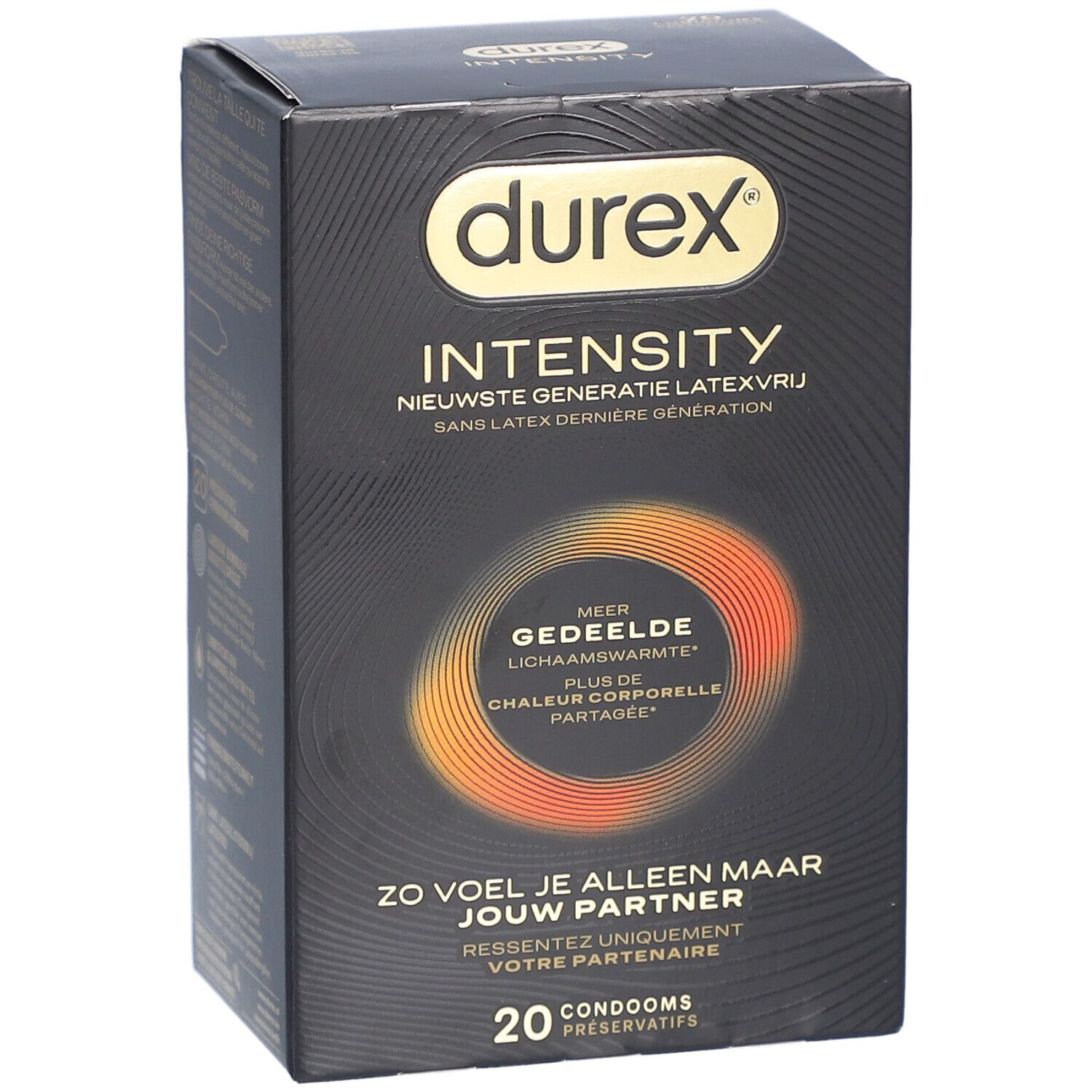 Durex Intensity Préservatifs Masculins | Sans Latex Ultra Fins Ultra Lubrifiés | Plus de Chaleur Corporelle Partagée*