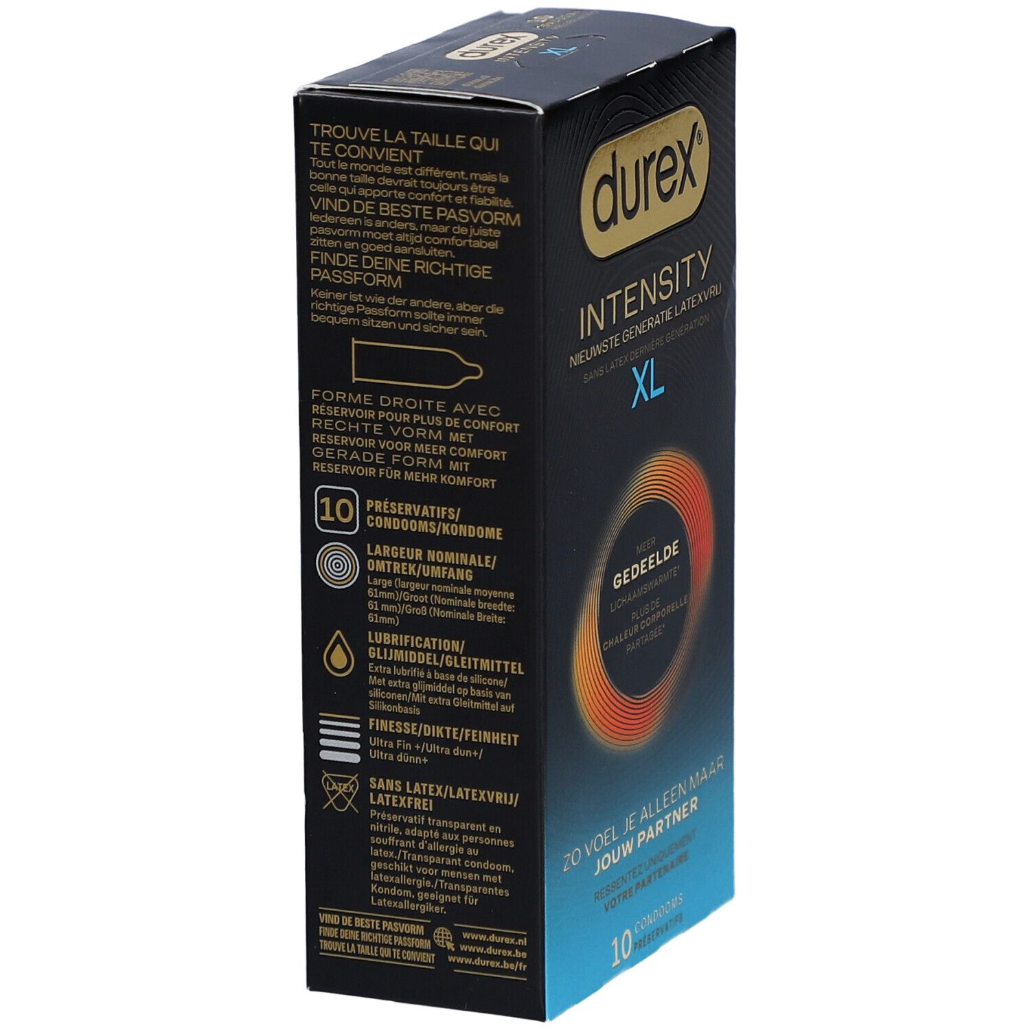 Durex Intensity XL Condooms | Nieuwste generatie ultradunne, latexvrije condooms voor mannen | Gedeelde lichaamswarmte*