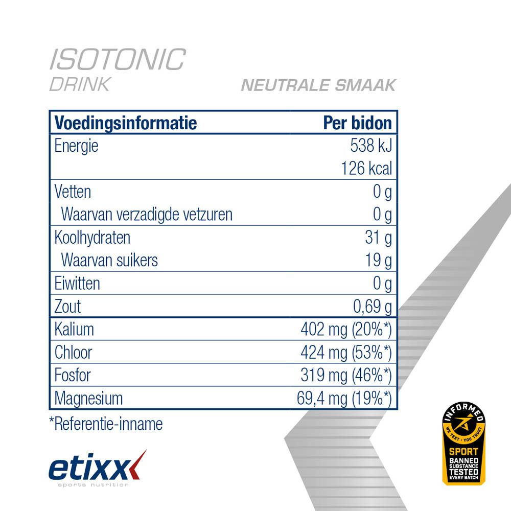 Etixx Sports Nutrition Isotonic Drink Unflavoured