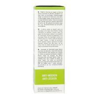 Dos de l'emballage du produit. Informations textuelles.