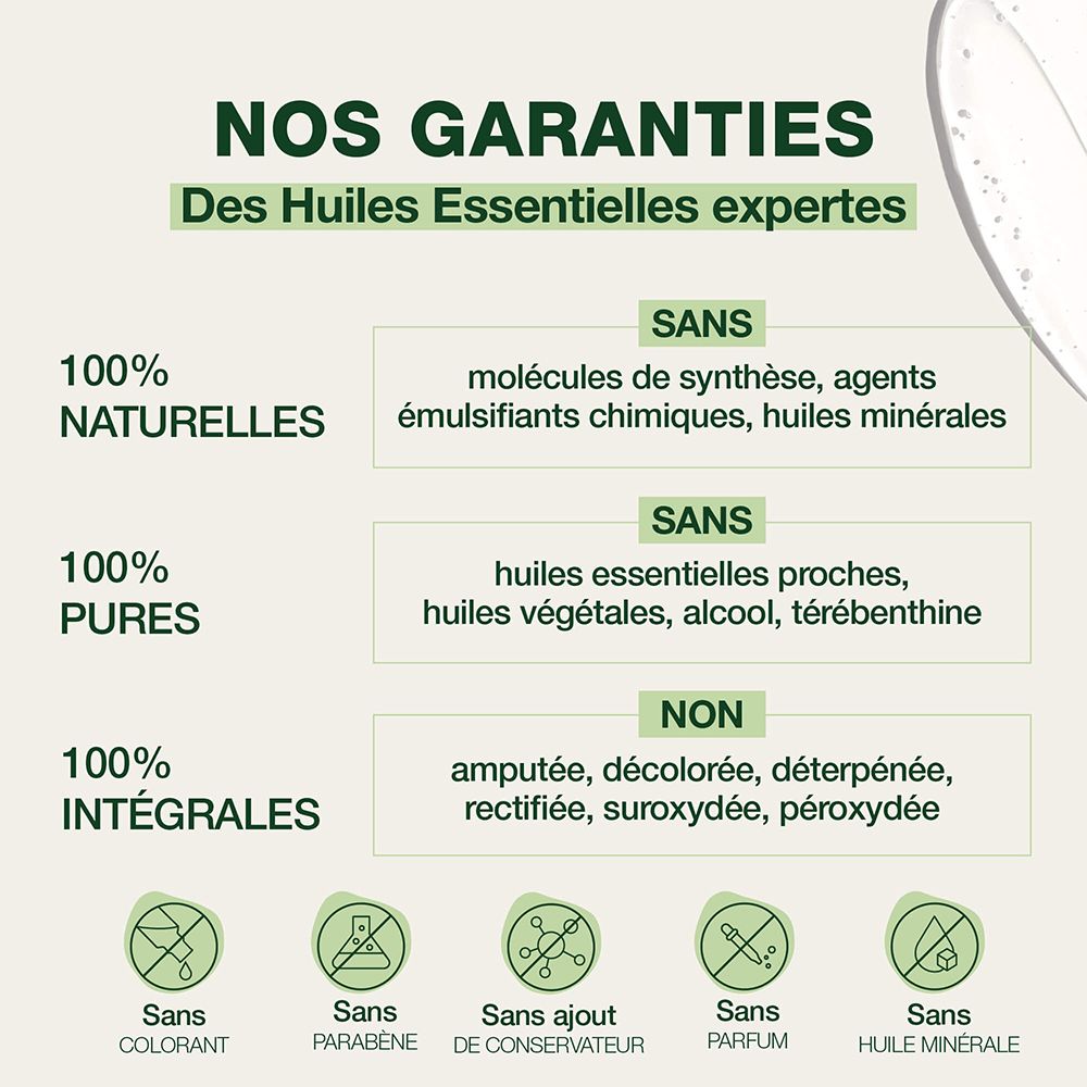 Texte: 100% naturel, pur et intégral. Sans colorant, parabène, conservateur, parfum, huile minérale.