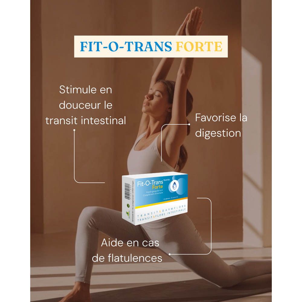 Visuel produit avec texte. Fit-O-Trans Forte, complément alimentaire à base de plantes.