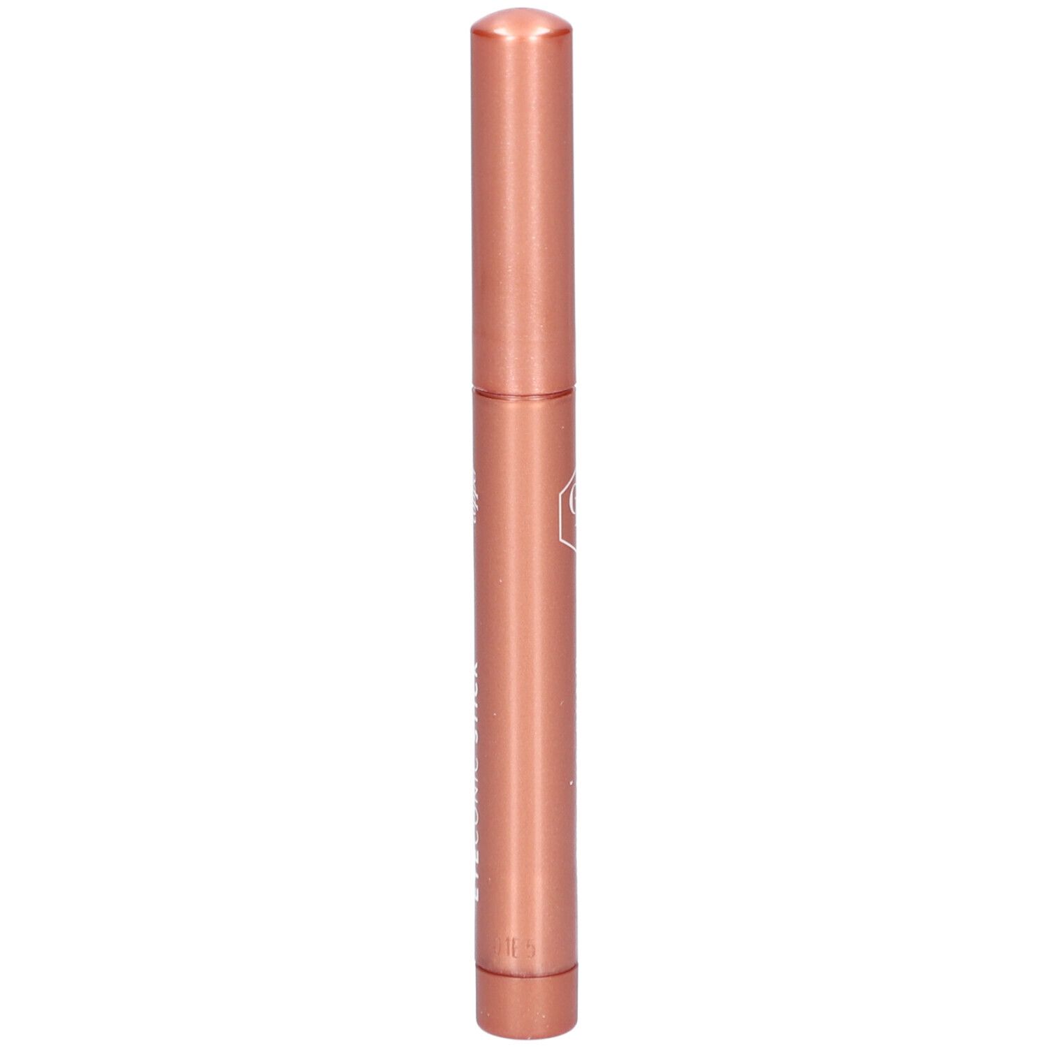 Koperkleurige stick met dop. Opschrift: CENT PUR GENT.