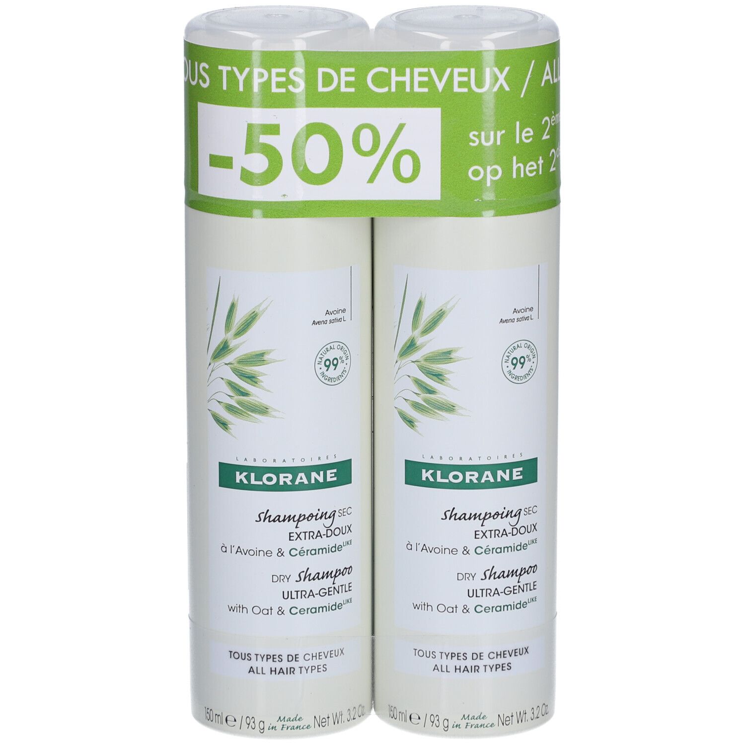 Klorane Shampoing Sec Extra-Doux à l'Avoine & Céramide