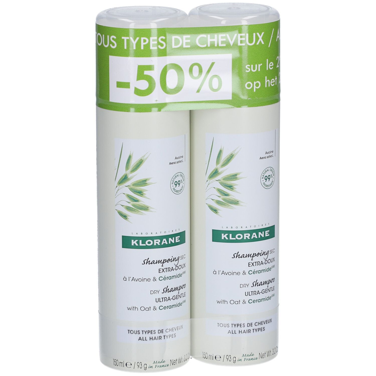 Klorane Shampoing Sec Extra-Doux à l'Avoine & Céramide